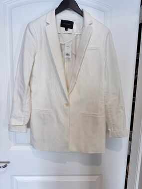 Banana Republic - cream textured oversized blazer